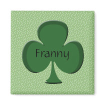Franny Shamrock Name Magnet