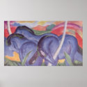 Franz Marc - Big Blue Horse 1911 Canvas Equine posters