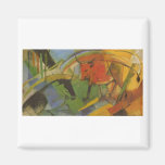 Franz Marc - Cattle 1913 Cardboard cow Cows animal Magnet