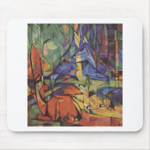 Franz Marc - Deer in Woods II 1913-14 Moon Fawn Mouse Pads