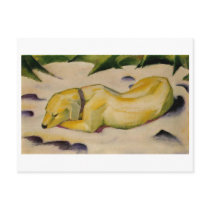 Franz Marc - Dog Lying in Snow 1910-11 Puppy White