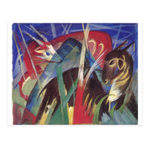 Franz Marc - Fabeltiere I 1913 Horse Abstract Post Card