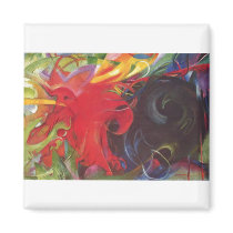 Franz Marc - Fighting Forms 1914 Colour Black Red