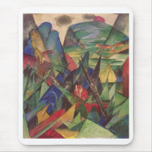 Franz Marc - Foxes 1913 Oil Canvas Red Fox Sly Mouse Pad