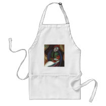 Franz Marc - Girl w/ Cat 1912 red kitty Female Kat Aprons