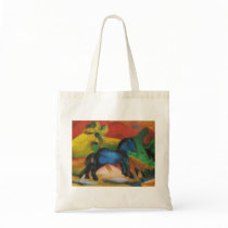 Franz Marc - Little Blue Horse 1912 Oil Canvas Bag