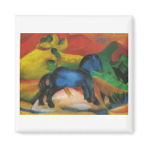Franz Marc - Little Blue Horse 1912 Oil Canvas