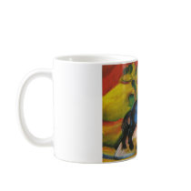 Franz Marc - Little Blue Horse 1912 Oil Canvas Mugs