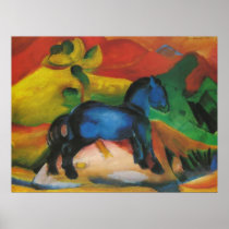 Franz Marc - Little Blue Horse 1912 Oil Canvas