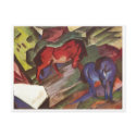 Franz Marc - Red & Blue Horse 1912 Paper Horses postcards