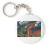 Franz Marc - Red Deer II 1912 Forest Animal fawn keychains