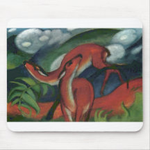 Franz Marc - Red Deer II 1912 Forest Animal fawn Mousepads