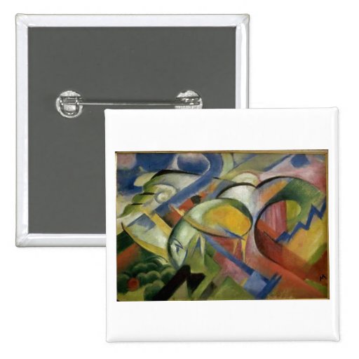 Franz Marc The Lamb 1913-14 Sheep Ewe Baby Animal Pinback Button