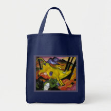 Franz Marc - The Yellow Cow - Expressionist Art Canvas Bags