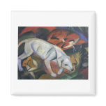Franz Marc - Three Animals 1912 dog fox cat oil magnets