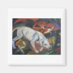 Franz Marc - Three Animals 1912 dog fox cat oil Refrigerator Magnets