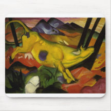 Franz Mark - Yellow Cow 1911 Canvas Spot Milk Cows Mousepads