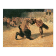 Franz von Stuck - Fighting Faune Postcard