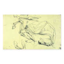 Franz von Stuck - Horse study Rectangle Stickers