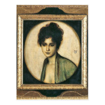 Franz von Stuck - Portrait of Mrs Feez Post Cards