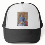 Frau mit Kaffeekanne hats