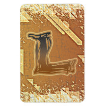 FRAZZLE MONOGRAM L RECTANGLE MAGNETS