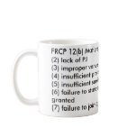 FRCP 12(b) Motions: (1) lack of SMJ(2) lack of ... mugs
