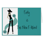 Freakin' Fabulous 40th Birthday Card for Women cards