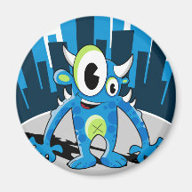Freaky Blue Monster Magnet