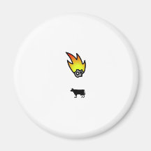 Freaky Cow Meteor Fridge Magnet