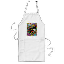 Freckles in Butterflies - Tuxedo Kitty Apron