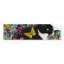 Freckles in Butterflies - Tuxedo Kitty Bumper Stickers