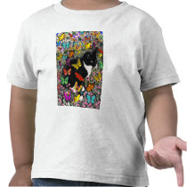 Freckles in Butterflies - Tuxedo Kitty Shirts