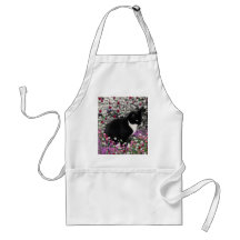 Freckles in Flowers II - Tuxedo Cat Aprons