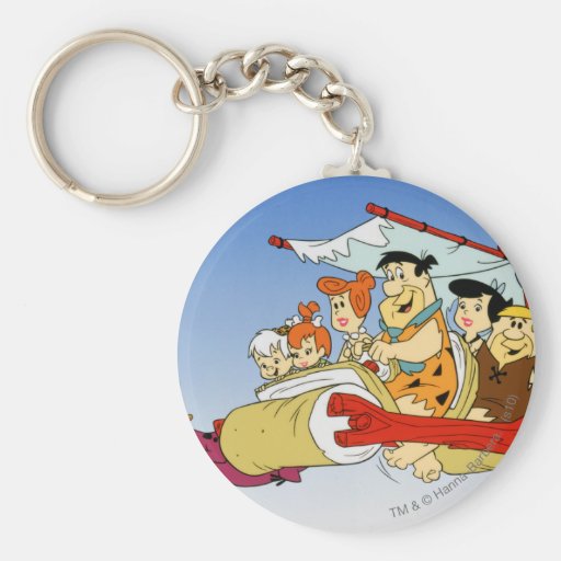 Fred Flintstone Wilma Barney and Betty Pebbles Bam Key Chains