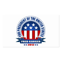Fred Karger Business Card Template