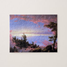 Frederic Edwin Church - Above the clouds at sunris Jigsaw Puzzles