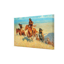 Frederic Remington's The Buffalo Runners (1909) Gallery Wrapped Canvas