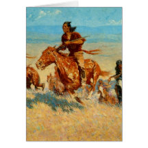 Frederic Remington's The Buffalo Runners (1909) Card