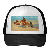 Frederic Remington's The Buffalo Runners (1909) Mesh Hat