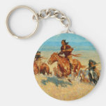 Frederic Remington's The Buffalo Runners (1909) Keychains