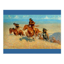 Frederic Remington's The Buffalo Runners (1909) Post Cards
