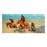 Frederic Remington's The Buffalo Runners (1909) Custom Rack Card