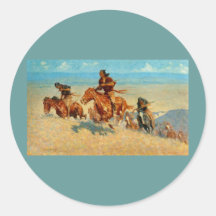 Frederic Remington's The Buffalo Runners (1909) Sticker