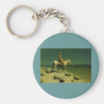 Frederic Remington's The Night Herder (circa 1908) Keychains