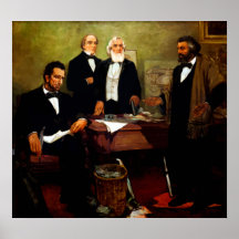 Frederick Douglass appealing to President Lincoln Print