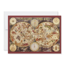 Frederik de Wit Celestial Map, 1680 Personalized Announcement