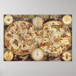 Frederik de Wit Celestial Map, 1680 Posters