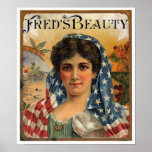 Fred's Beauty Cigar Label Posters