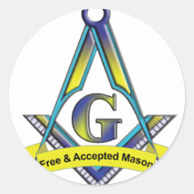 Free and Accepted Masons Round Sticker